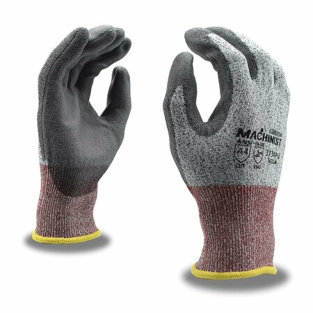 CORDOVA MACHINIST Cut Level A4 Gray Polyurethane Coated Gloves 3734PUXS